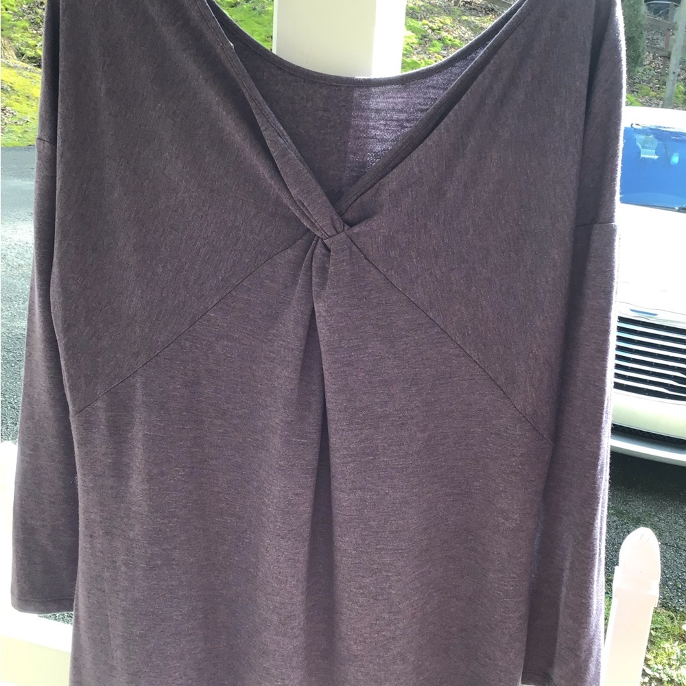 Ladies sz Large dress loft retail $69.99 purple new lovely Comfort soft - Picture 13 of 15